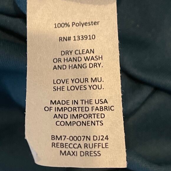 Show Me Your MuMu Rebecca Ruffle Dress Medium Deep Jade NWOT - Picture 9 of 13